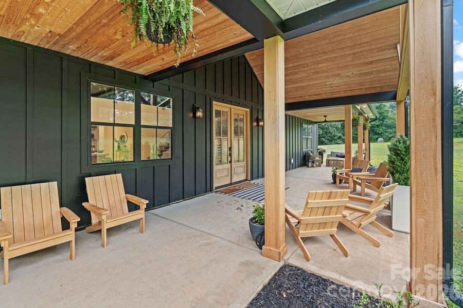 Exterior details and patio area of a home in , York (Image 28).