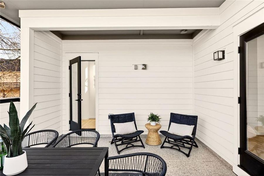 Exterior details and patio area of a home in , Atlanta (Image 30).