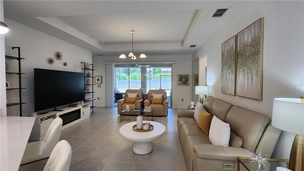 Furnished interior view inside a new home in Bronson's Ridge, Apopka (Image 24). Furnished interior view inside a new home in Bronson's Ridge, Apopka (Image 24).