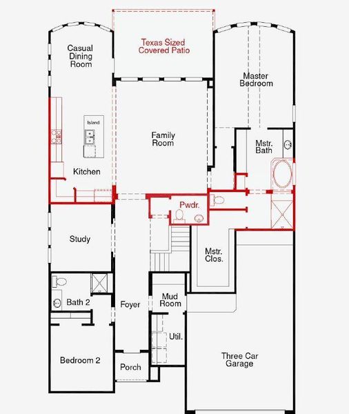 2D floor plan layout of this home in Coastal Point, League City, TX (Image 3). 2D floor plan layout of this home in Coastal Point, League City, TX (Image 3).