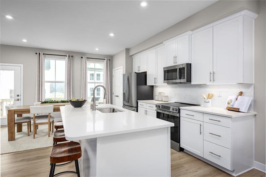 Furnished interior view inside a new home in Edenbrook, Charlotte (Image 4).
