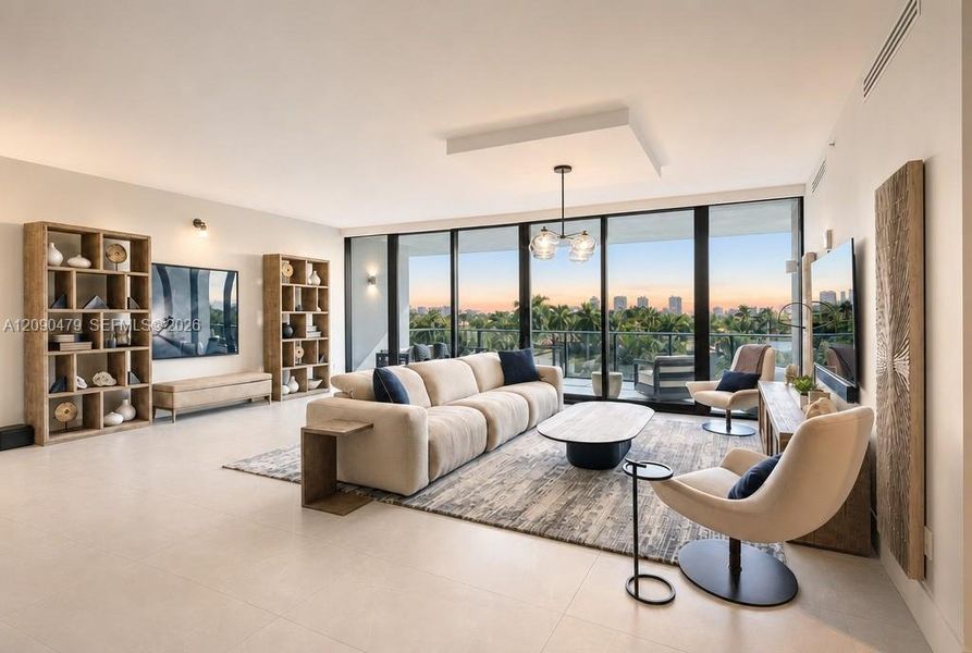 Furnished interior view inside a new home in , Fort Lauderdale (Image 12).