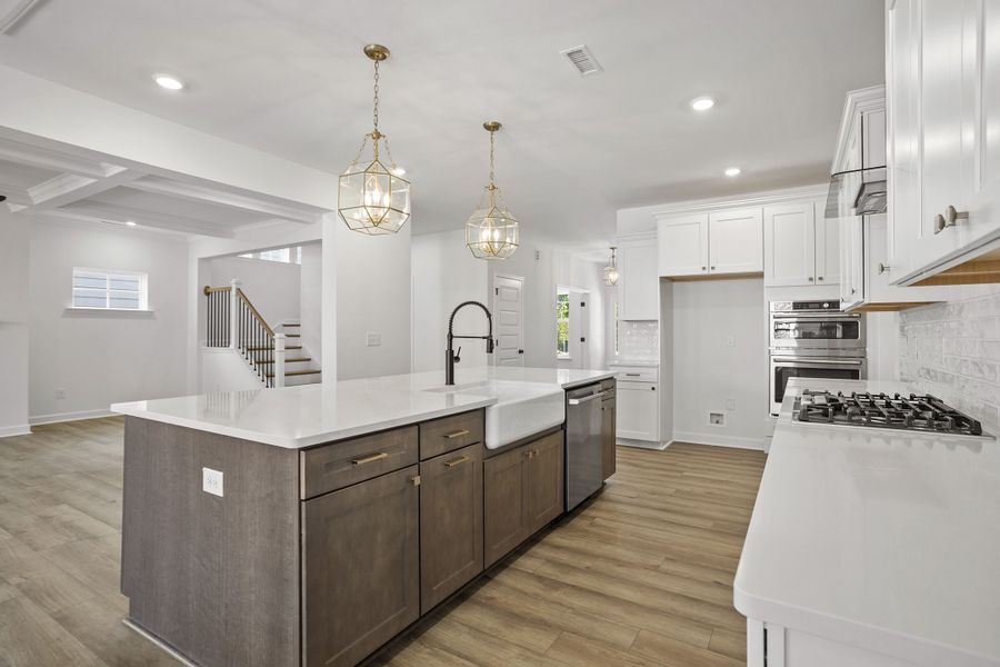 Furnished interior view inside a new home in Georgias Landing, Raleigh (Image 7). Furnished interior view inside a new home in Georgias Landing, Raleigh (Image 7).