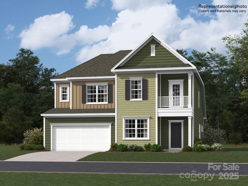Front exterior of a new home in Redhawk: Enclave, Cramerton, NC, highlighting curb appeal (Image 1).