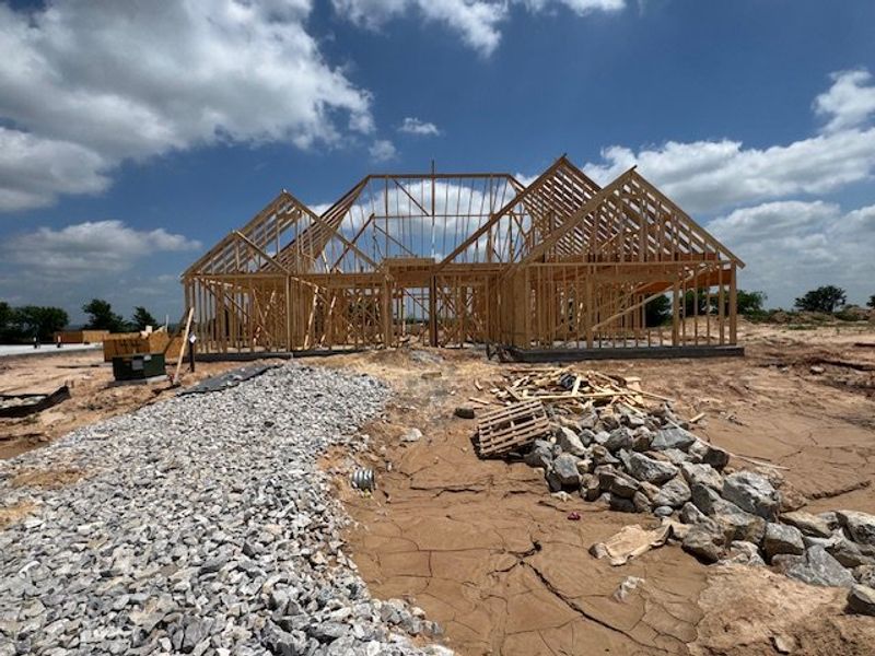 Front exterior of a new home in Stagecoach Crossing, Bridgeport, TX, highlighting curb appeal (Image 2).