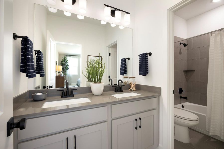Furnished interior view inside a new home in Parkton Square, Kyle (Image 22). Furnished interior view inside a new home in Parkton Square, Kyle (Image 22).