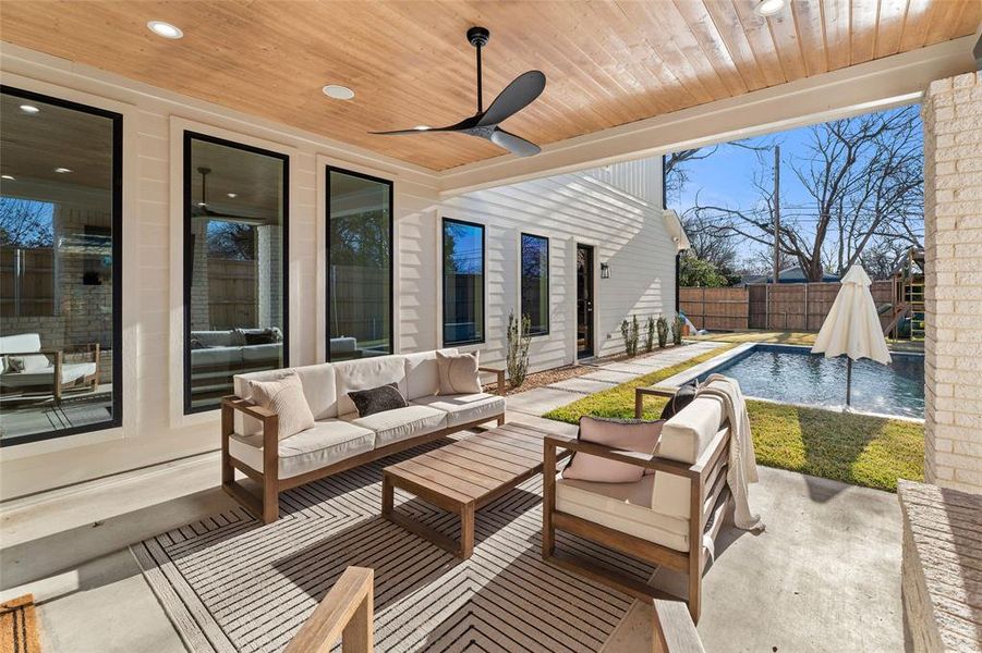 Exterior details and patio area of a home in , Dallas (Image 4). Exterior details and patio area of a home in , Dallas (Image 4).