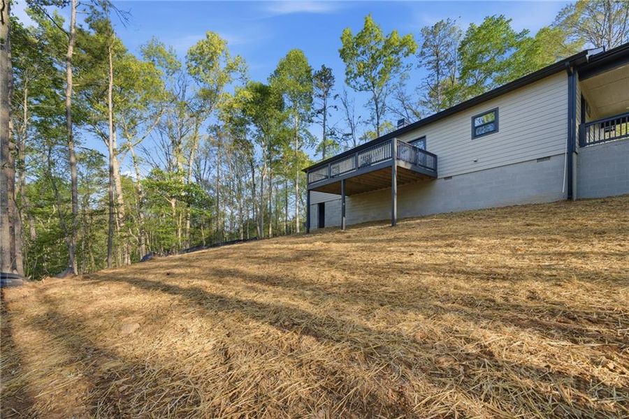 Exterior details and patio area of a home in , Ellijay (Image 20).