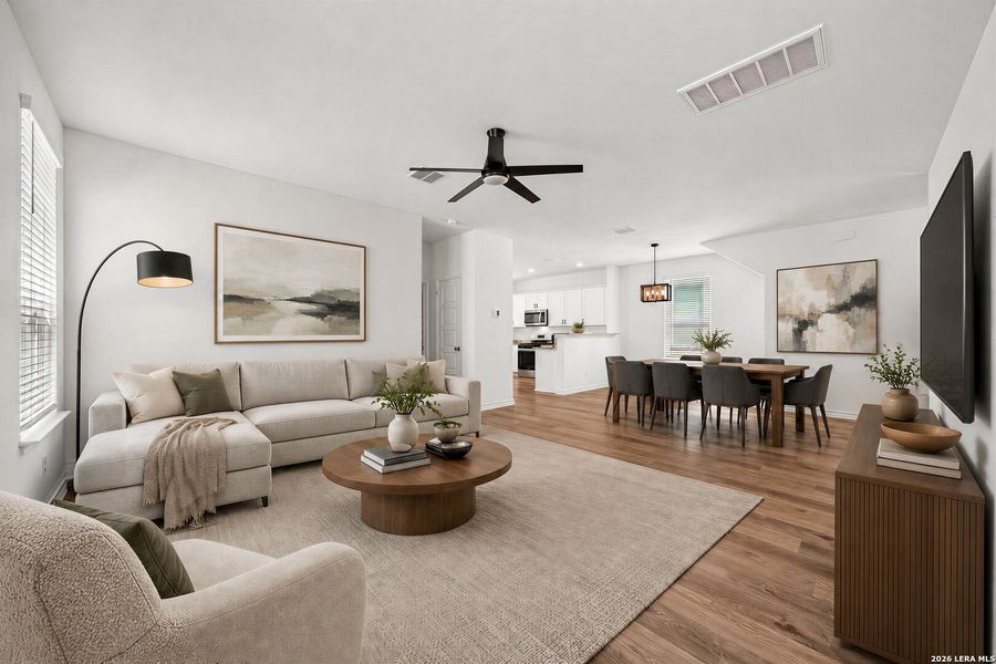 Furnished interior view inside a new home in Corley Farms, Boerne (Image 7).