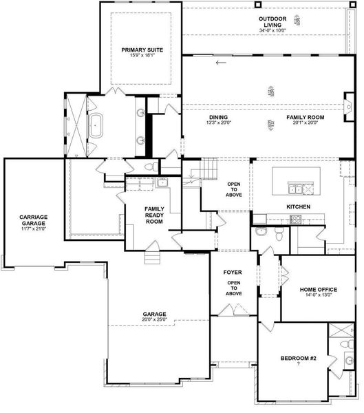 Visualize the thoughtful layout of this home with clearly defined living areas and a spacious primary suite.