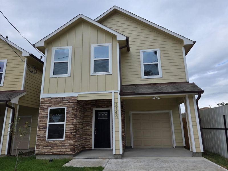 Front exterior of a new home in , Houston, TX, highlighting curb appeal (Image 2). Front exterior of a new home in , Houston, TX, highlighting curb appeal (Image 2).
