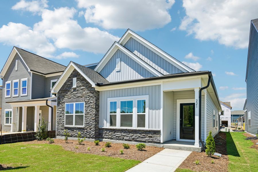 Representative exterior photo of a completed home built from the Emma II by Ashton Woods in The Point, Rolesville, NC (Image 15).