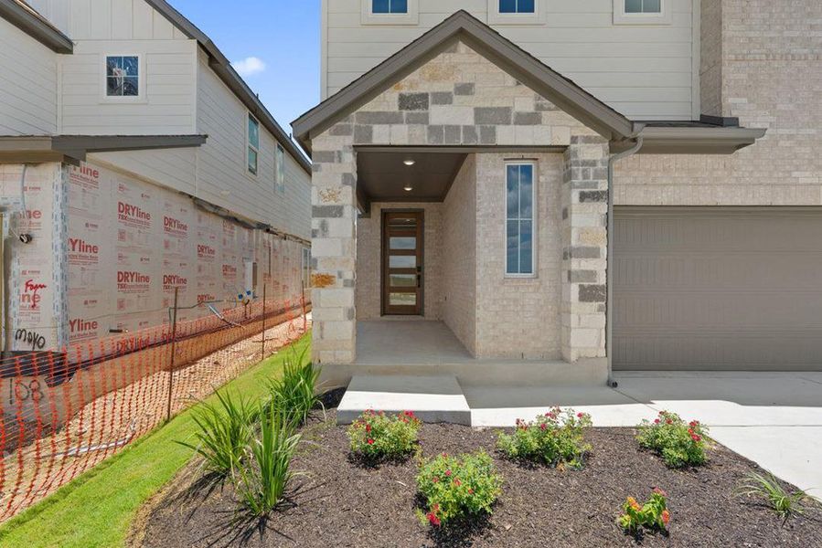 Exterior details and patio area of a home in Lariat, Liberty Hill (Image 23). Exterior details and patio area of a home in Lariat, Liberty Hill (Image 23).