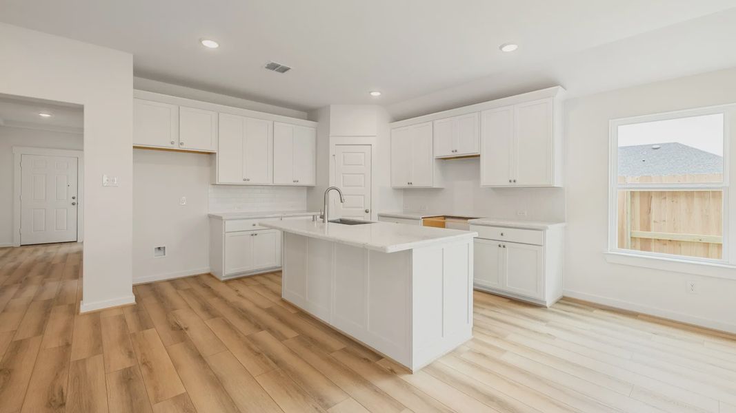 Representative furnished interior of a home built from the Kimbell by DRB Homes in Cloud Country, New Braunfels (Image 12).