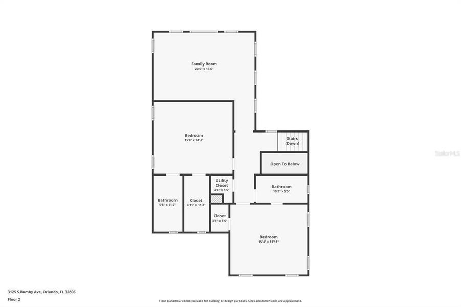 2D floor plan layout of this home in , Orlando, FL (Image 6). 2D floor plan layout of this home in , Orlando, FL (Image 6).