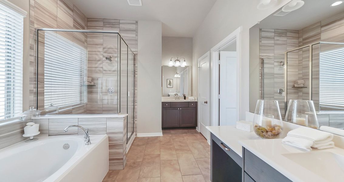 Furnished interior view inside a new home in The Trails, New Caney (Image 10). Furnished interior view inside a new home in The Trails, New Caney (Image 10).