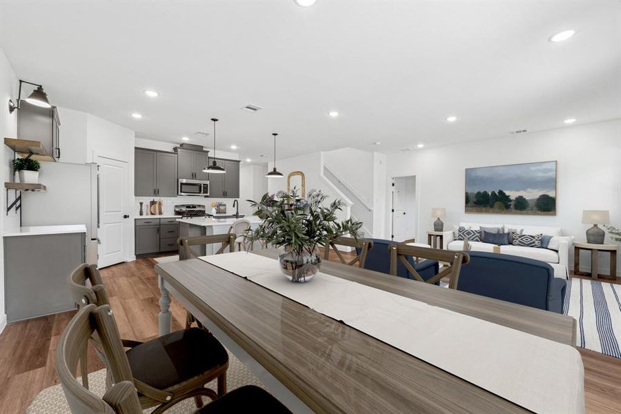 Furnished interior view inside a new home in Caldwell Lakes, Dallas (Image 6). Furnished interior view inside a new home in Caldwell Lakes, Dallas (Image 6).