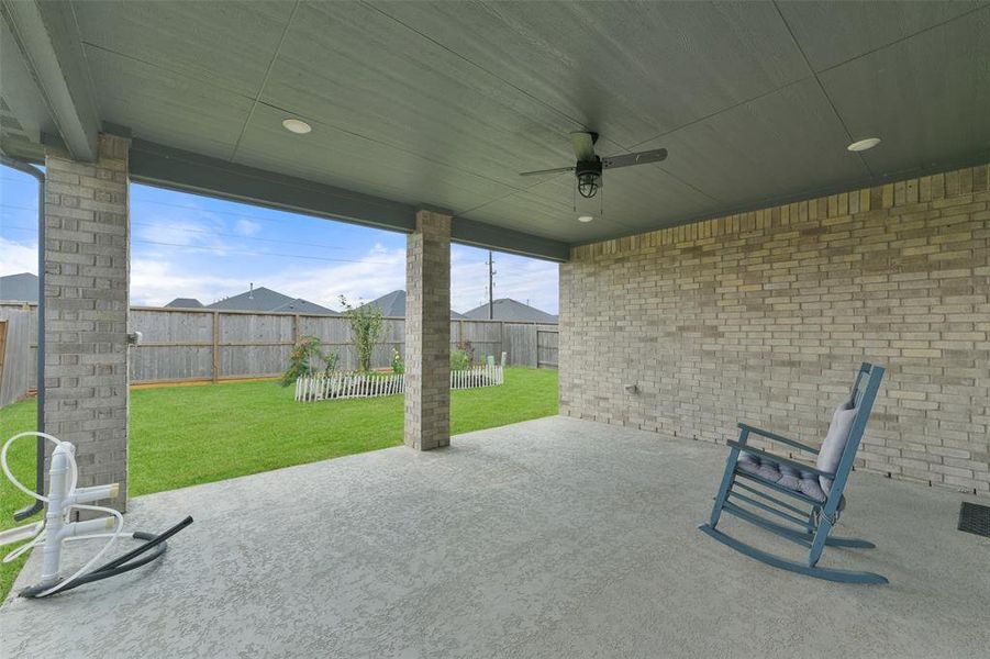 extended covered patio without rear neighbors