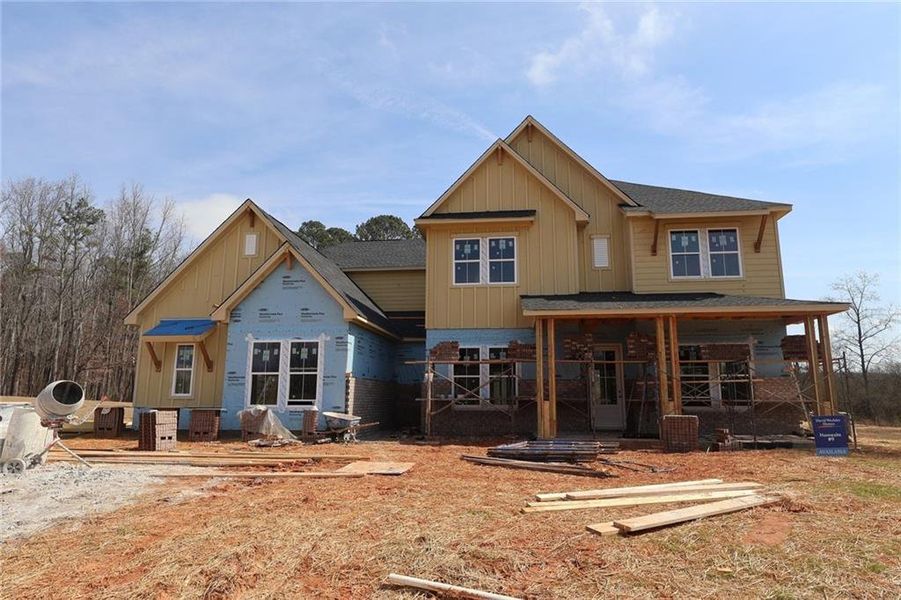 In-progress construction of a new home in Meadow Brook Farms, Cumming, GA (Image 10).