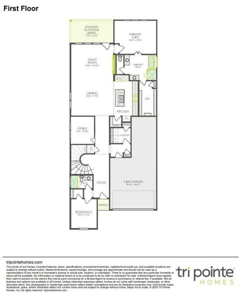2D floor plan layout of this home in Woodson’s Reserve, Spring, TX (Image 3).