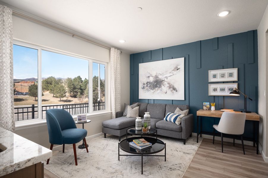 Furnished interior view inside a new home in The Vistas at West Mesa, Colorado Springs (Image 18).