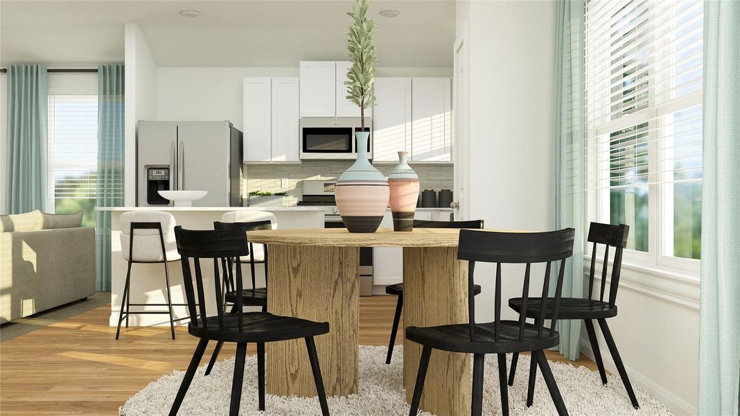Furnished interior view inside a new home in Meadowlark Preserve, Pflugerville (Image 8).