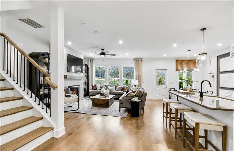 Furnished interior view inside a new home in Hunters Creek, Flowery Branch (Image 18).
