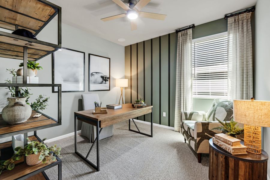 Representative furnished interior of a home built from the Copper by Mattamy Homes in Oasis At Rocking K, Vail (Image 15).