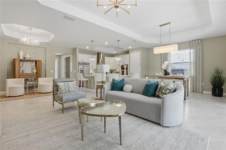 Furnished interior view inside a new home in Wellen Park Golf & Country Club, Venice (Image 11).