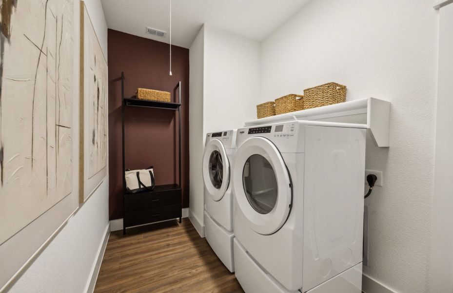 Spacious laundry room