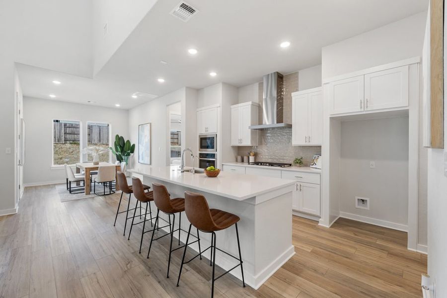 Furnished interior view inside a new home in Park Collection at Lariat, Liberty Hill (Image 10).