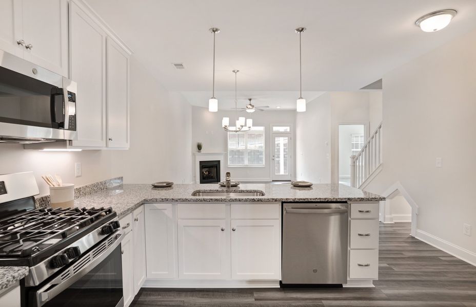 Representative furnished interior of a home built from the The Princeton B by Cothran Homes in Reidville Town Center, Reidville (Image 6).