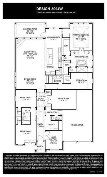 2D floor plan layout of this home in Sweetgrass, Haslet, TX (Image 2).