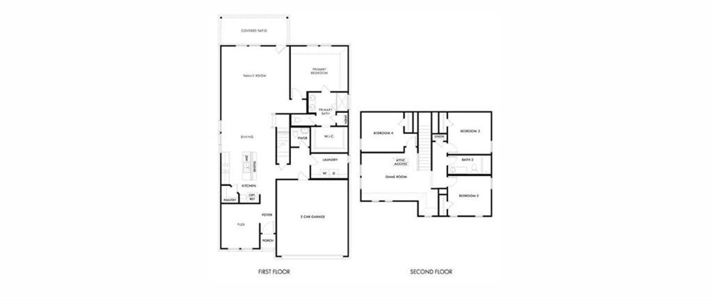 2D floor plan layout of this home in Westmoor, Sherman, TX (Image 3).