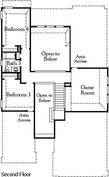 2D floor plan layout of this home in Rhine Valley, Schertz, TX (Image 3).