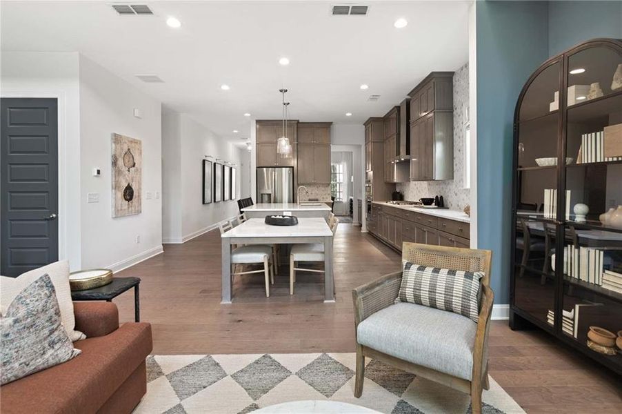 Furnished interior view inside a new home in East Harbor II at Chestatee, Dawsonville (Image 21).