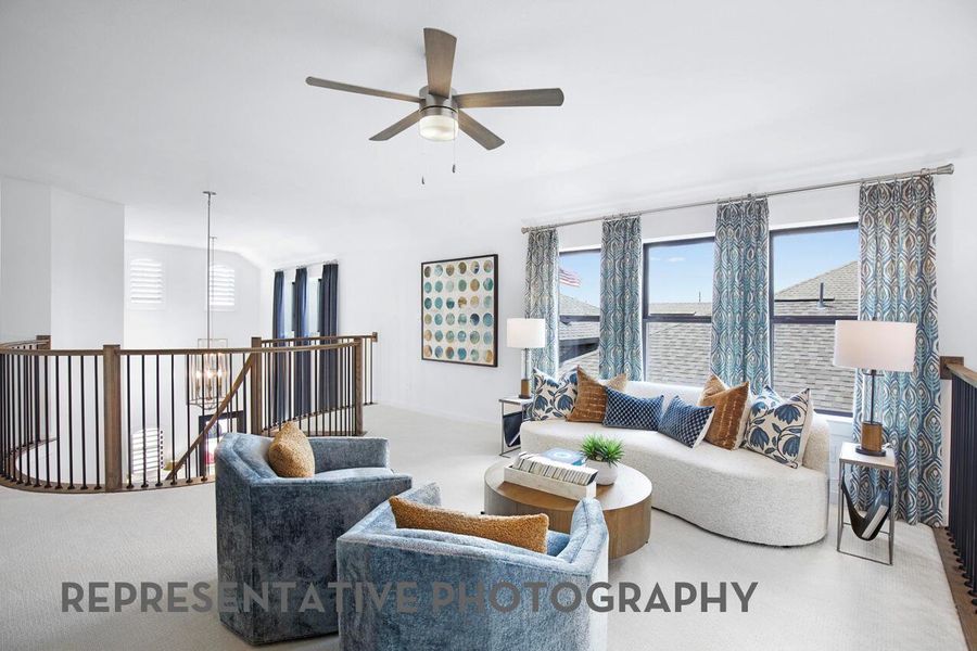 Furnished interior view inside a new home in Santa Rita Ranch, Liberty Hill (Image 34).