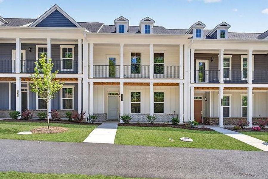 Front exterior of a new home in The Park at Gainesville Township, Gainesville, GA, highlighting curb appeal (Image 15). Front exterior of a new home in The Park at Gainesville Township, Gainesville, GA, highlighting curb appeal (Image 15).