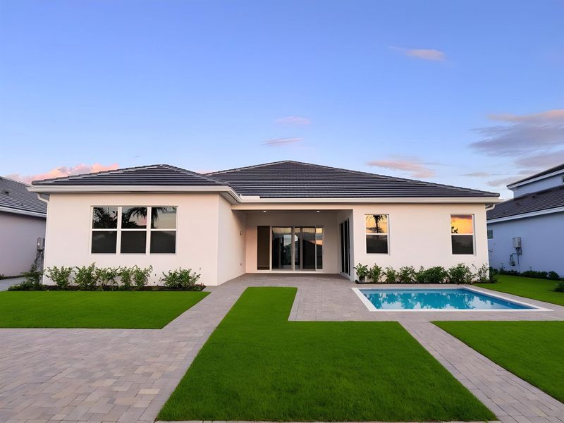 Exterior details and patio area of a home in Westlake, Loxahatchee (Image 4).