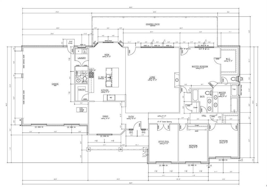 2D floor plan layout of this home in Saddle Crest Estates, Weatherford, TX (Image 2).