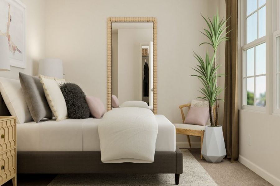 A white couch in a room. A white couch in a room.