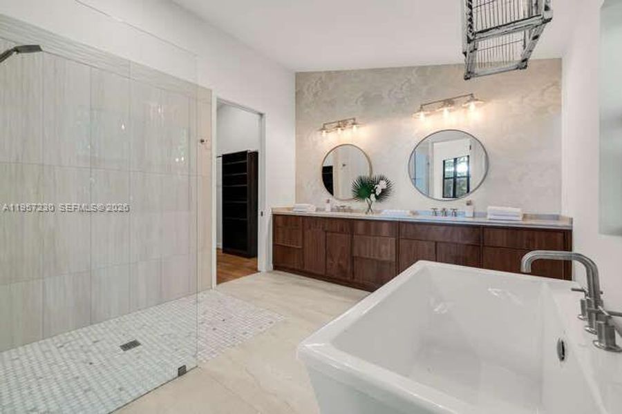 Furnished interior view inside a new home in , Miami (Image 54).