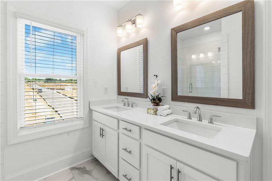 Furnished interior view inside a new home in Waterside Townhomes, Peachtree Corners (Image 12).