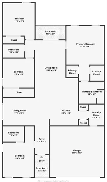 2D floor plan layout of this home in , Orlando, FL (Image 5).