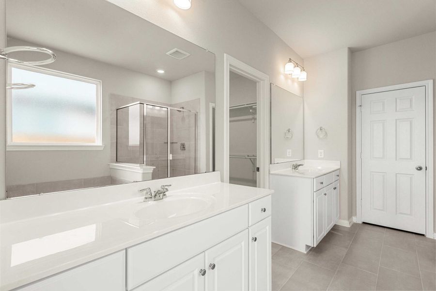 Primary bath. Note: Sample product photo - actual exterior and interior selections may vary by homesite