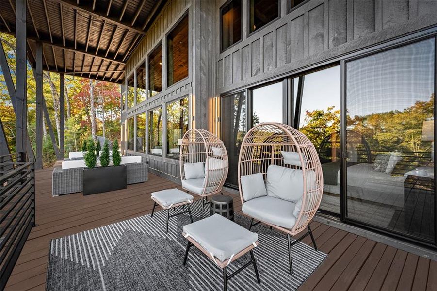 Exterior details and patio area of a home in , Blue Ridge (Image 23). Exterior details and patio area of a home in , Blue Ridge (Image 23).