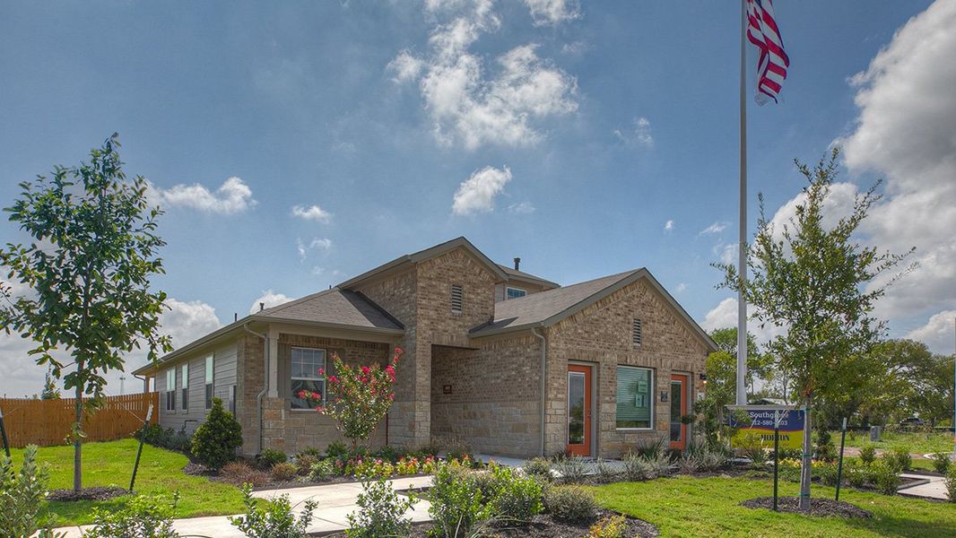 Representative exterior photo of a completed home built from the The Roosevelt by D.R. Horton in Southgrove, Kyle, TX (Image 23). Representative exterior photo of a completed home built from the The Roosevelt by D.R. Horton in Southgrove, Kyle, TX (Image 23).