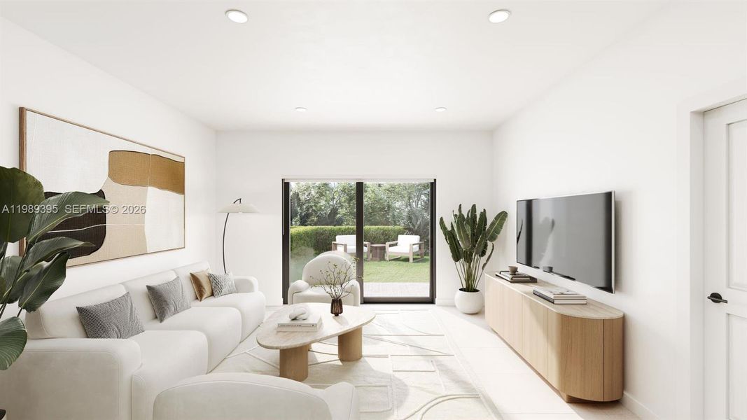 Furnished interior view inside a new home in Palm Villas, Homestead (Image 4). Furnished interior view inside a new home in Palm Villas, Homestead (Image 4).