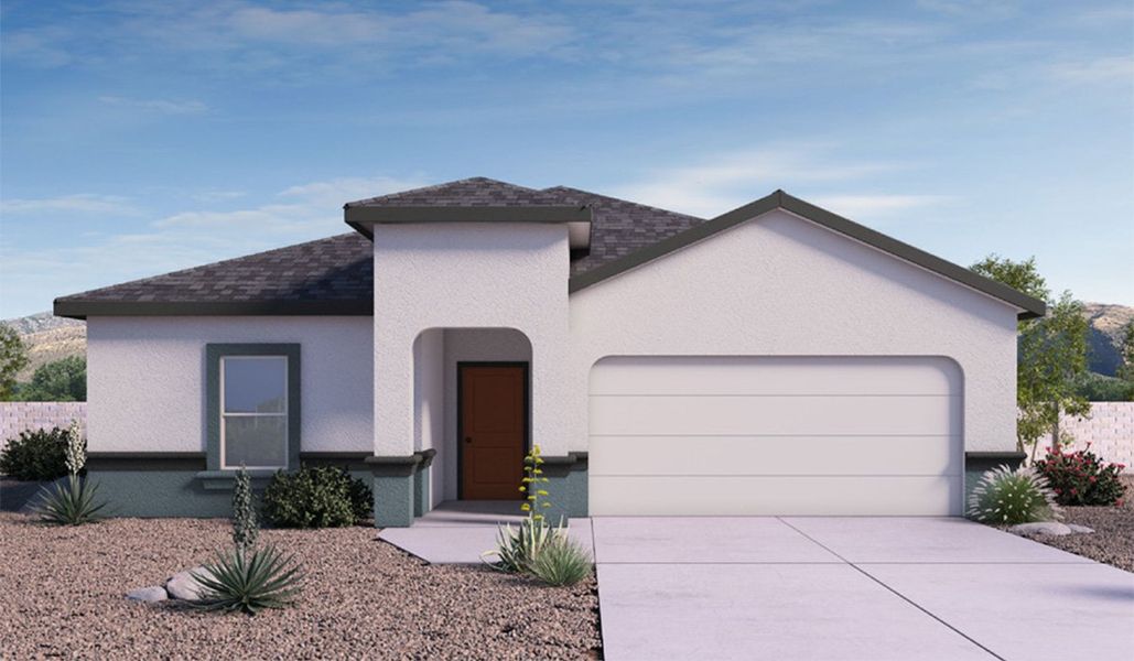 Representative exterior photo of a completed home built from the Cali by D.R. Horton in Sycamore Vista, Vail, AZ (Image 2). Representative exterior photo of a completed home built from the Cali by D.R. Horton in Sycamore Vista, Vail, AZ (Image 2).