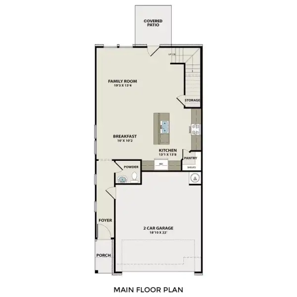 2D floor plan layout of this home in Lake Park Villas, Wylie, TX (Image 3).